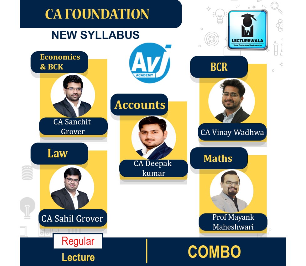 CA Foundation All Subject Combo Course CA Foundation Live By AVJ Academy